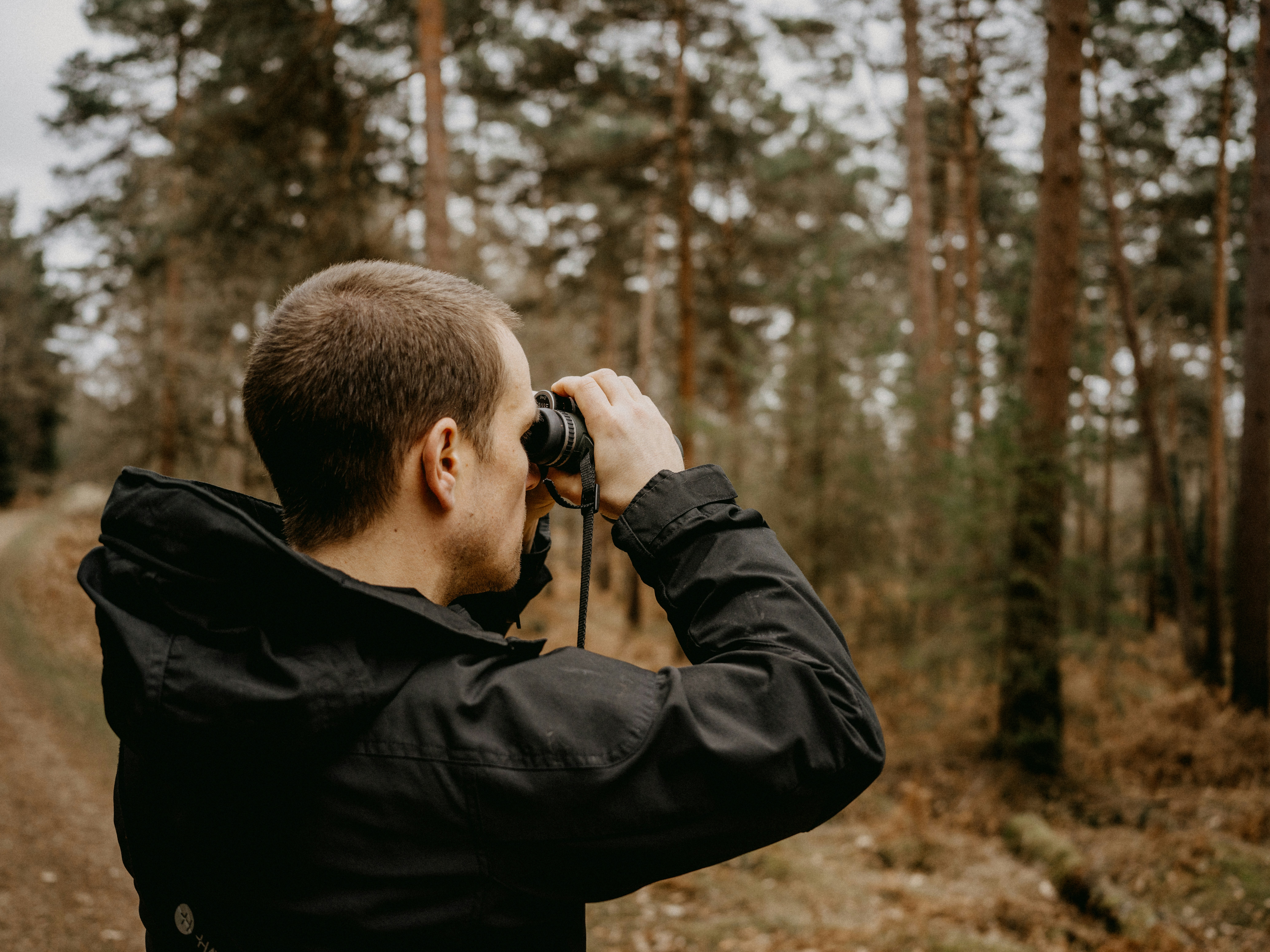 Binoculars outdoors for birdwatching